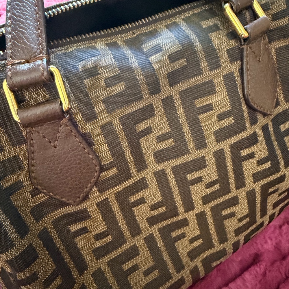 Fendi Brown Leather Logo Patch Interior - image 3